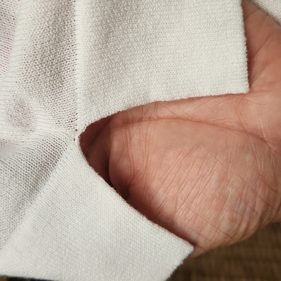 Eileen Fisher Simple Open Front Long Sleeves Cardigan In Ivory White Size XL - Picture 8 of 15